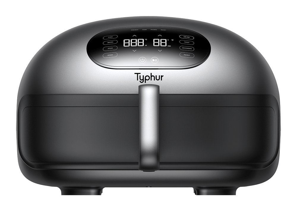 Typhur Dome 2 air fryer with its wide, shallow basket
